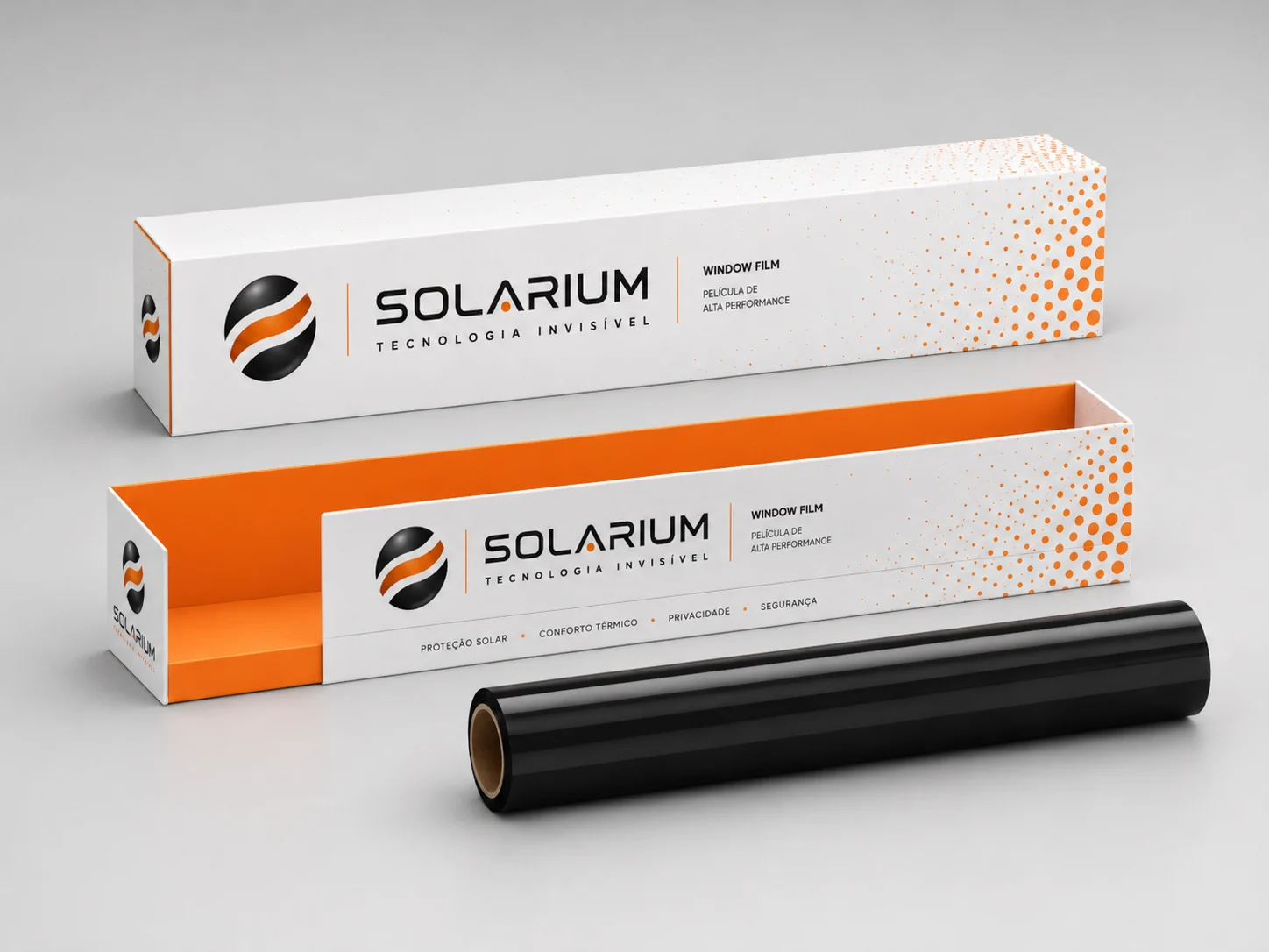 Caixa Solarium aberta com bobina